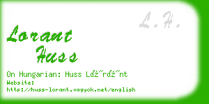 lorant huss business card